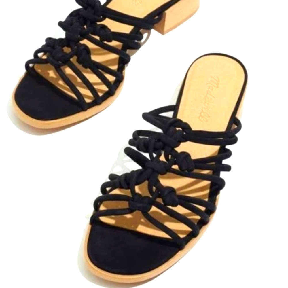 Madewell Dakota strappy suede block heel sandals
